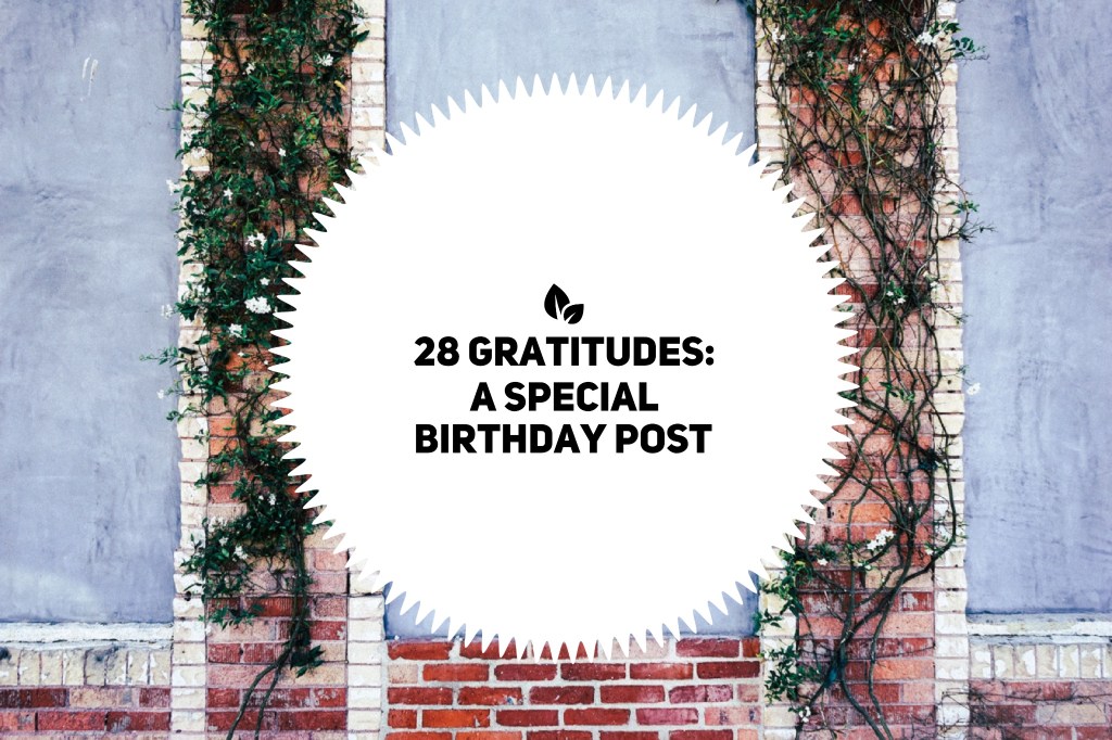 28 Gratitudes: A Special Birthday&nbsp;Post